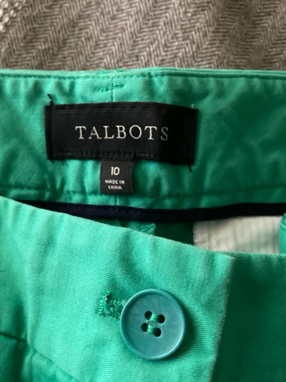 Talbots Bright Teal Button-Front Women's size 10